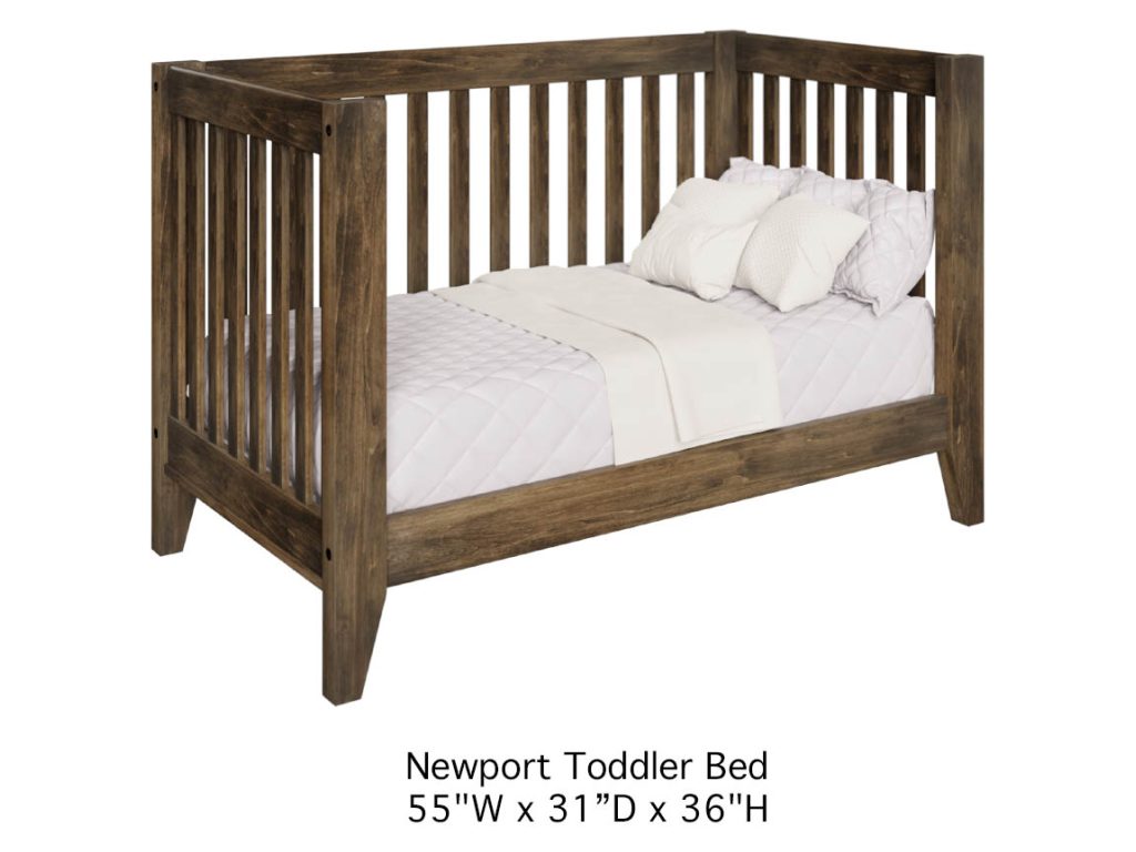 Amish Furniture of NE Newport Crib Bed, alternate view