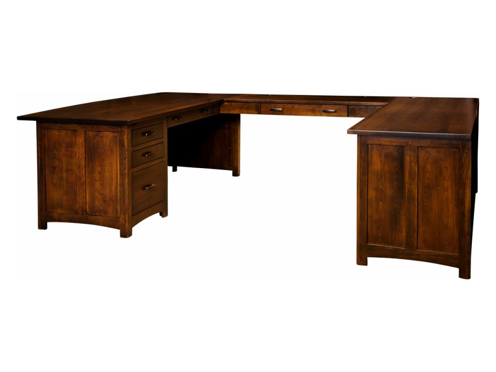 Oakwood U Desk Executive Desk, alternate view