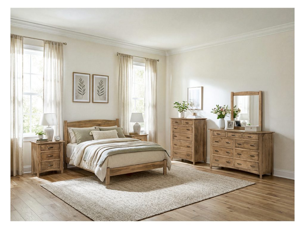 Amish Furniture of NE Ozark Nightstand Bedside Table, alternate view