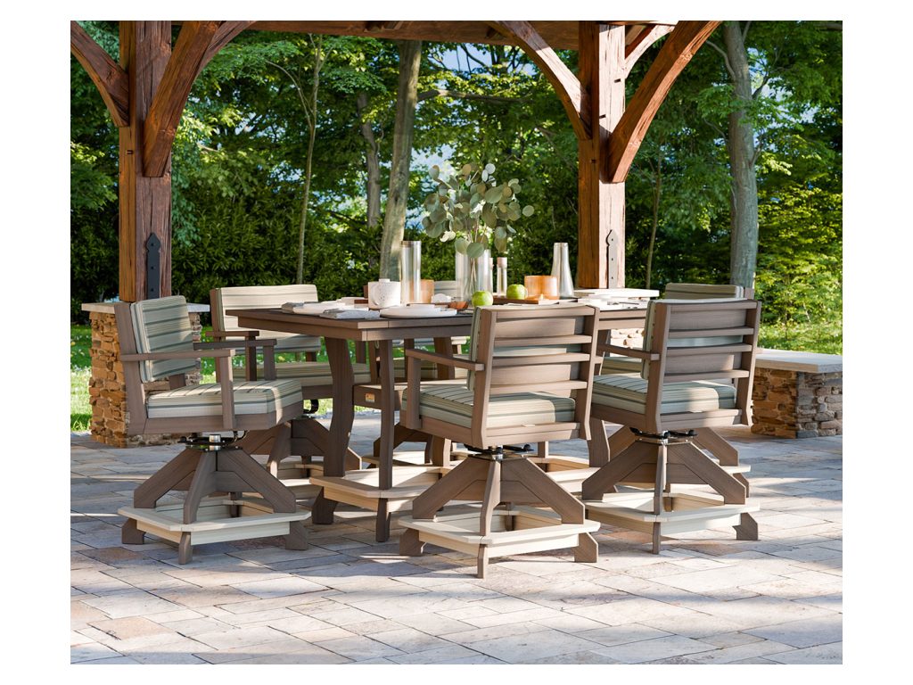 Amish Furniture of NE Bellaire Swivel Spring Bar Chair, alternate view