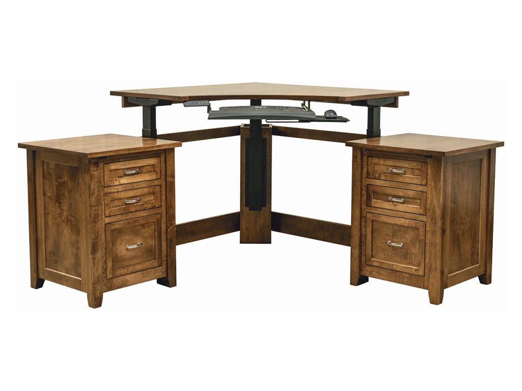 Premier Corner Desk with Lift, alternate view