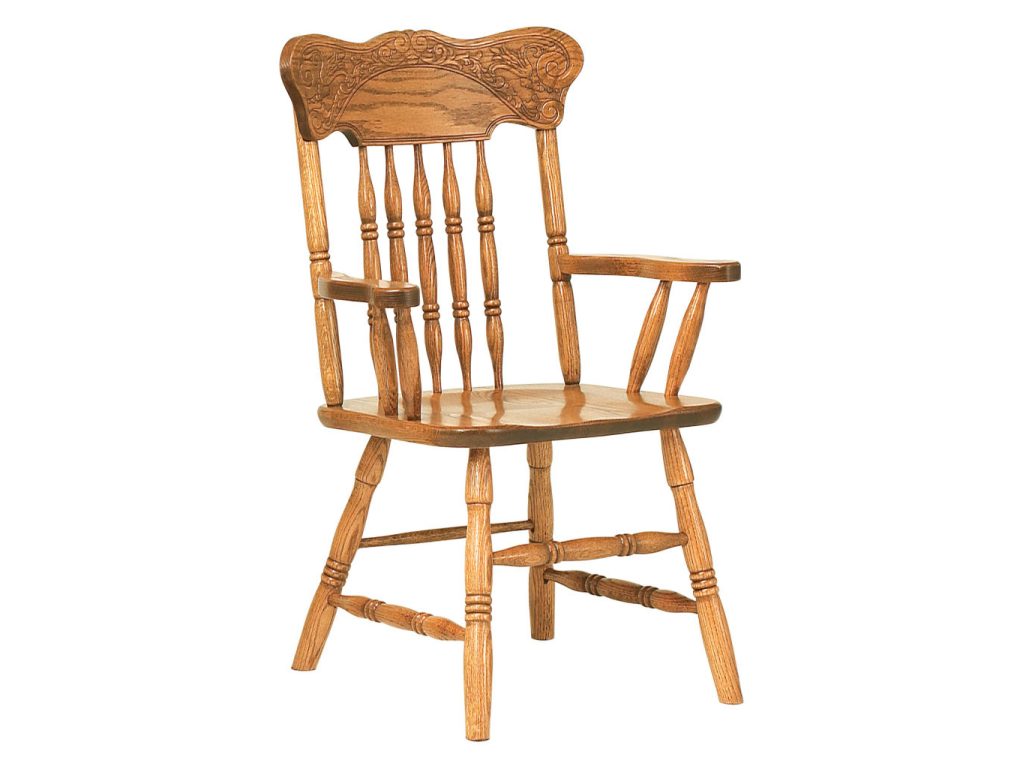 Amish Furniture of NE Spring Meadow Pressback Arm Chair, alternate view