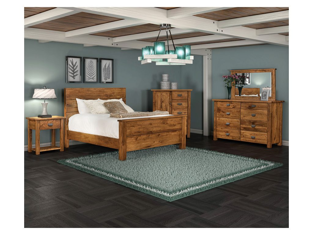 Amish Furniture of NE Beaumont Bench, alternate view
