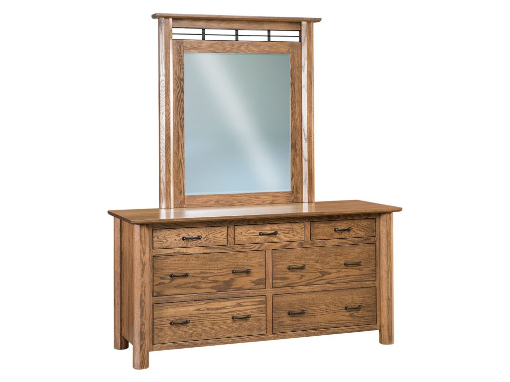 Fenwood 7 Drawer Dresser Mirror