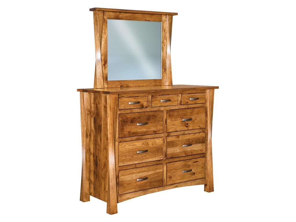Lexington 9 Drawer Mule Dresser Mirror