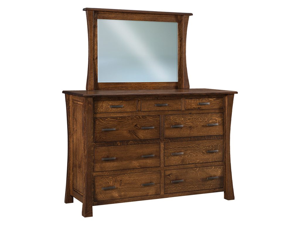 Vandalia 9 Drawer Mule Dresser Mirror