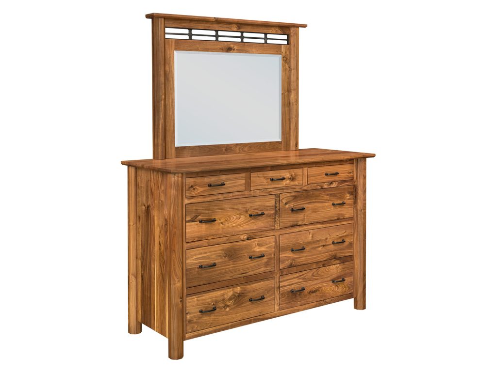 Fenwood 9 Drawer Mule Dresser Mirror