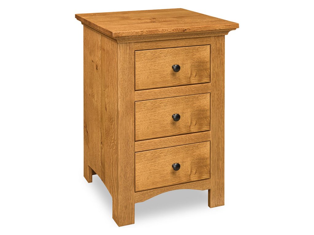 Amish Furniture of NE Canton 3 Drawer Nightstand