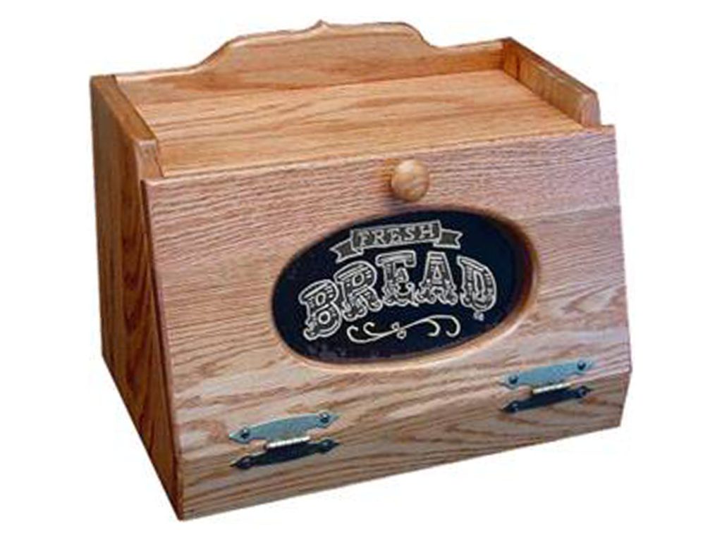 Amish Furniture of NE Breadbox with Glass Front