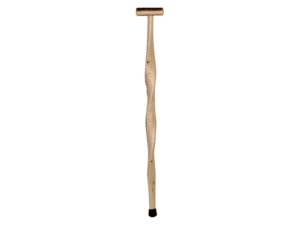 Twisted Hickory Ripple Cane with Handle Decorative Object