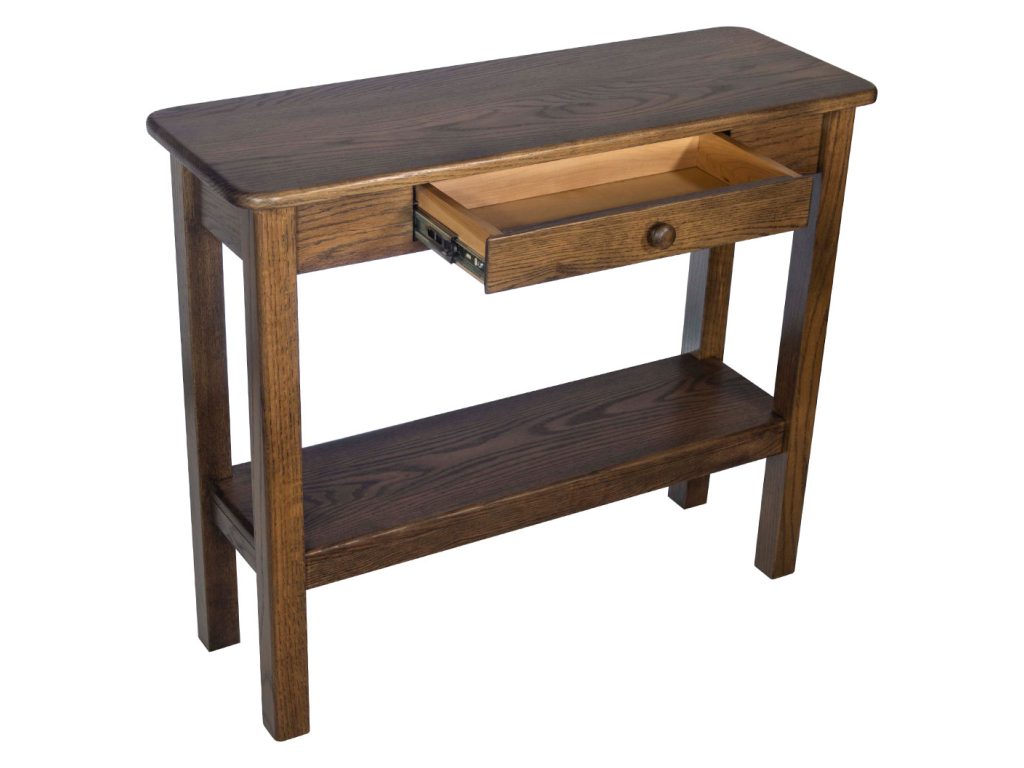 Amish Furniture of NE Harrison Hall Table with Drawer Console Table, alternate view