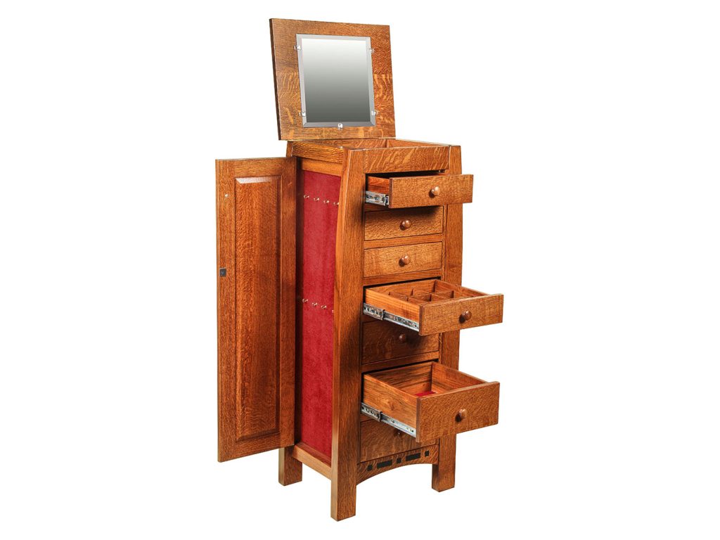 Amish Furniture of NE Boulder Creek Jewelry Armoire, alternate view