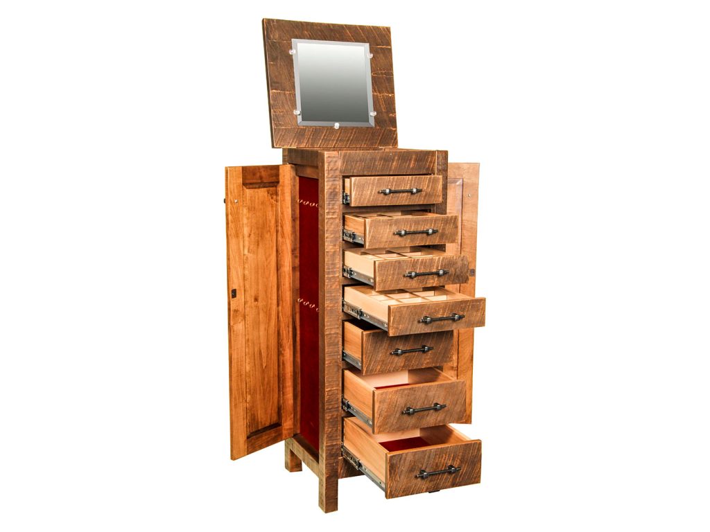 Amish Furniture of NE Houston Jewelry Armoire, alternate view