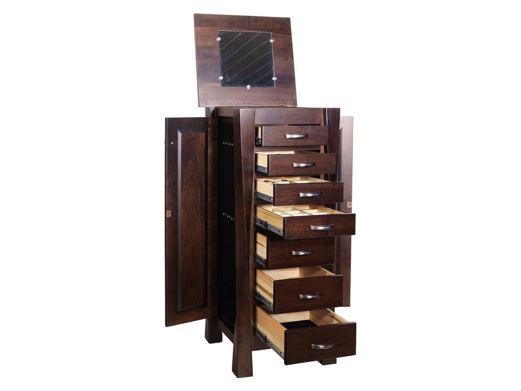 Amish Furniture of NE Caledonia Jewelry Armoire, alternate view