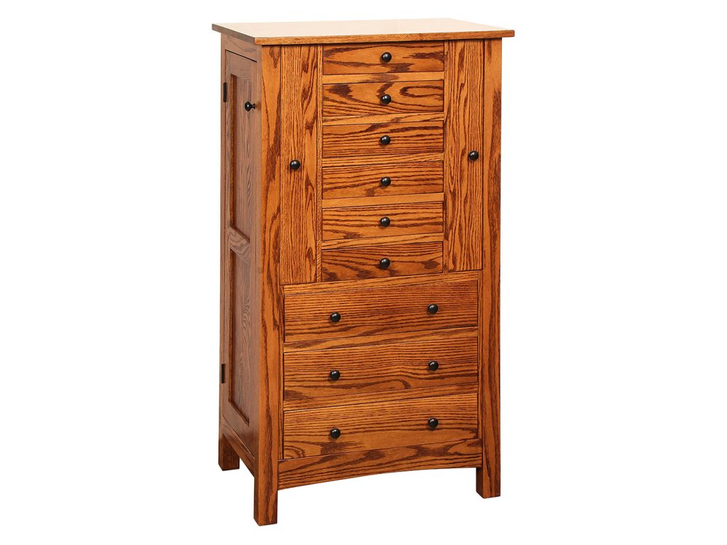 Amish Furniture of NE Flush Mission Jewelry Armoire