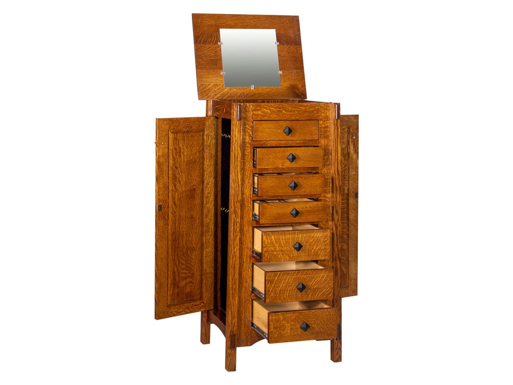 Amish Furniture of NE McCoy Jewelry Armoire, alternate view