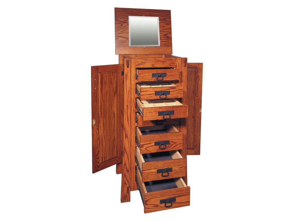 Amish Furniture of NE Modesto Jewelry Armoire, alternate view
