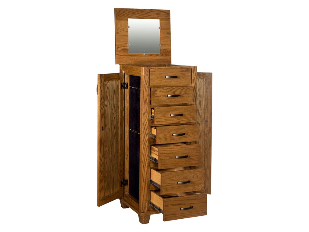 Amish Furniture of NE Monarch Jewelry Armoire, alternate view