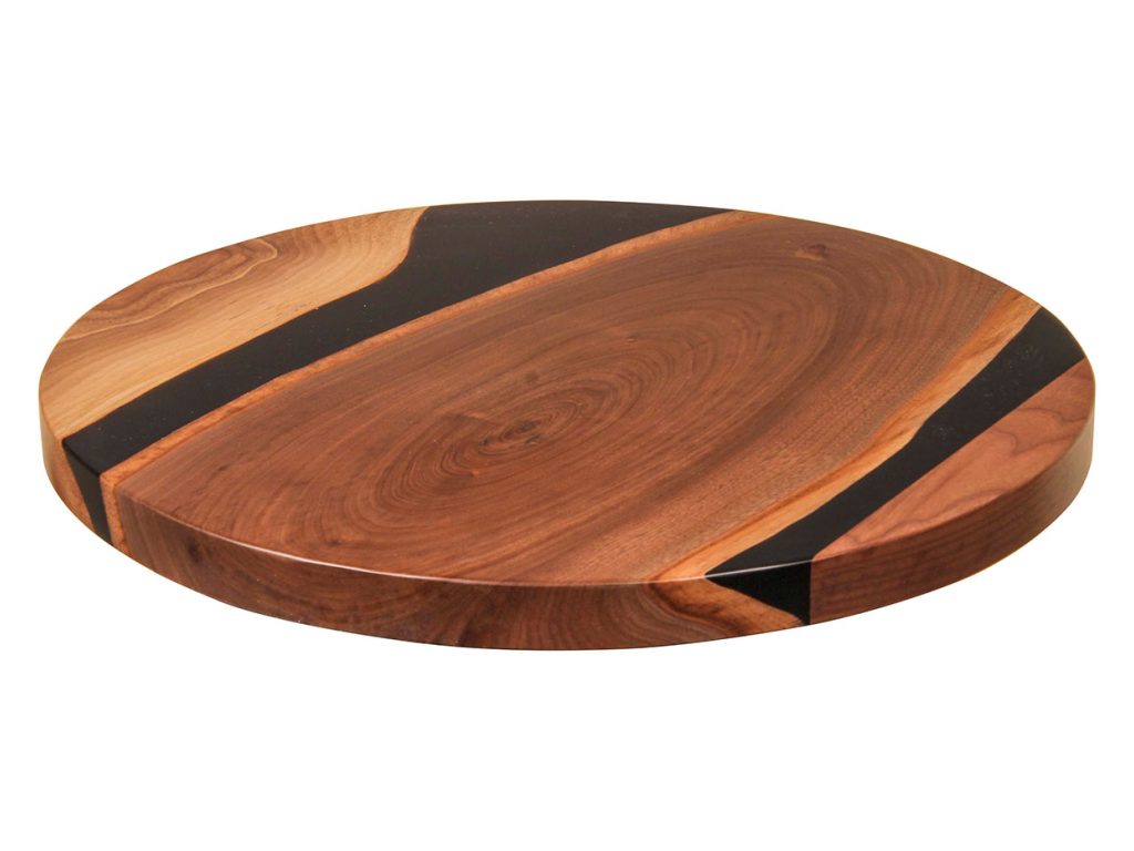 Amish Furniture of NE Lazy Susan Epoxy – Dark Night Decorative Object