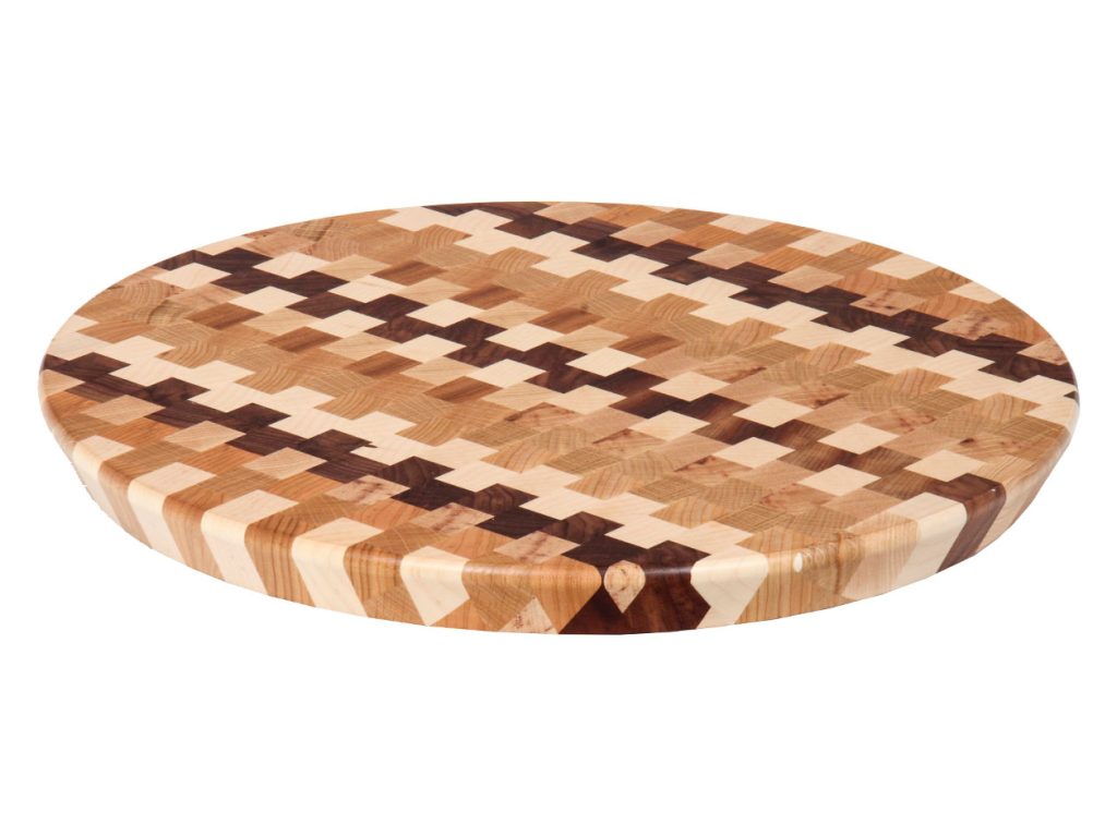 Lazy Susan – Large End Grain Checked Decorative Object