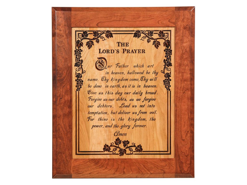 Amish Furniture of NE The Lords Prayer Plaque