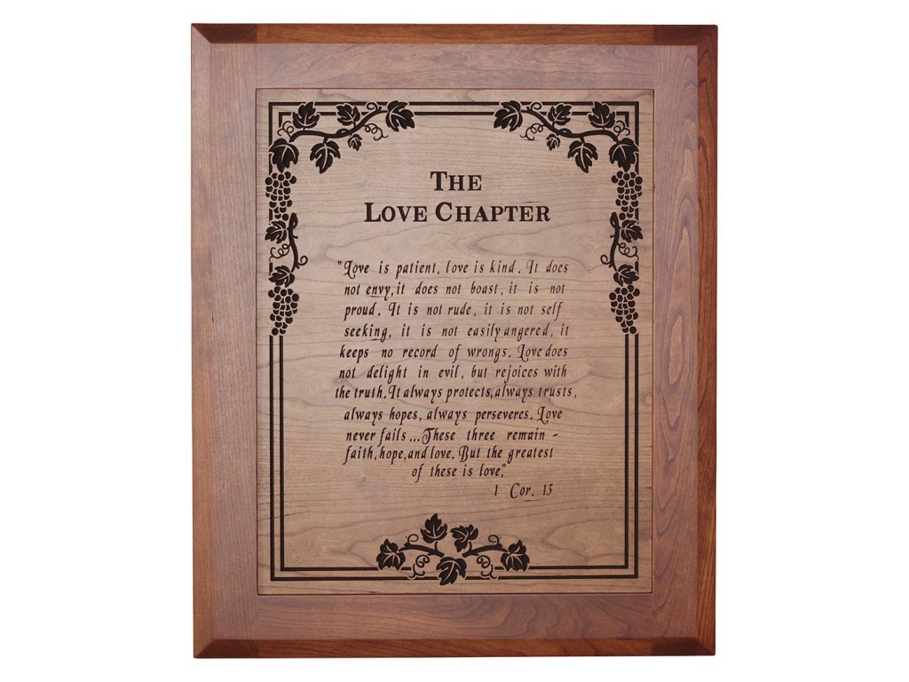 Amish Furniture of NE The Love Chapter Plaque