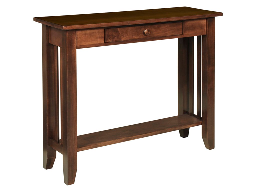 Amish Furniture of NE Mission Hall Table with Drawer Console Table