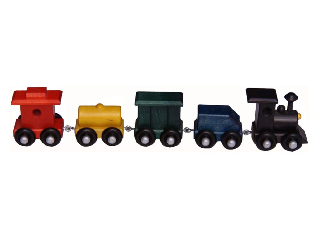 Small Painted Train Decorative Object
