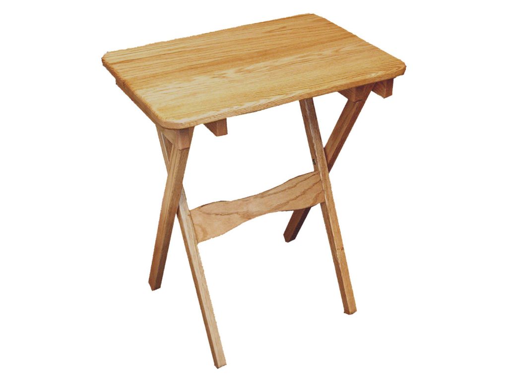 Amish Furniture of NE Folding TV Tray Set – Small Set – 4 trays/cart, alternate view