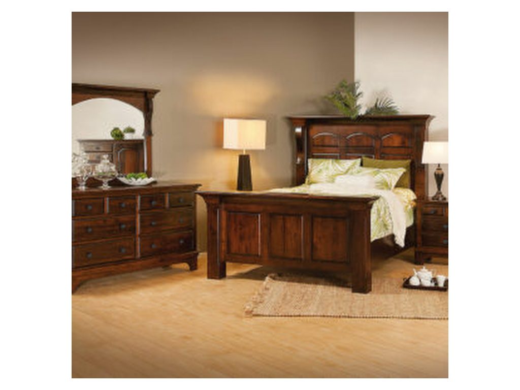 Amish Furniture of NE Hamilton Court Nightstand – 27″W Bedside Table, alternate view