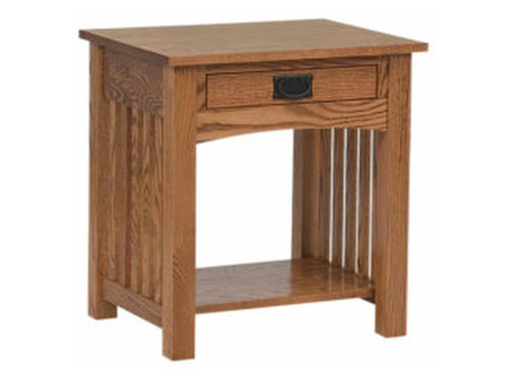 Amish Furniture of NE Schwartz Mission Open Slat Nightstand Bedside Table