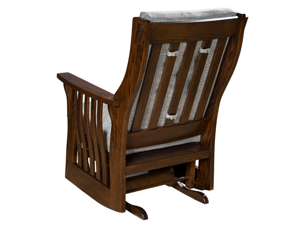 Amish Furniture of NE Sebana Slat Regular Glider and Ottoman, alternate view