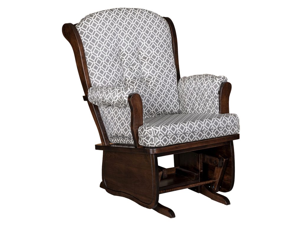 Amish Furniture of NE Swanback Regular Glider and Ottoman Glider, alternate view