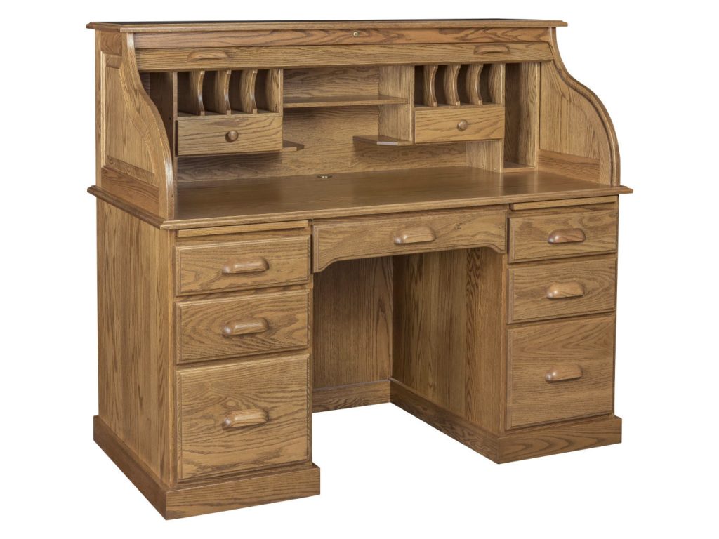Amish Furniture of NE Traditional 56″ Rolltop Desk