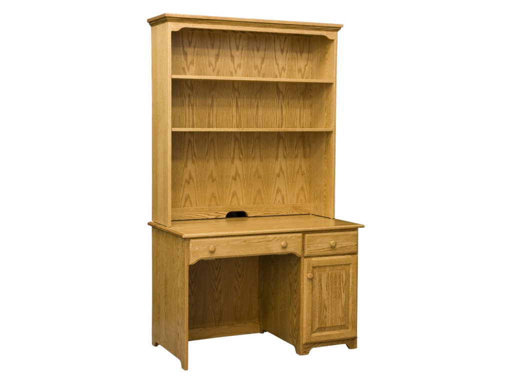 Traditional Student PC Desk with Hutch Top Desk Writing Desk