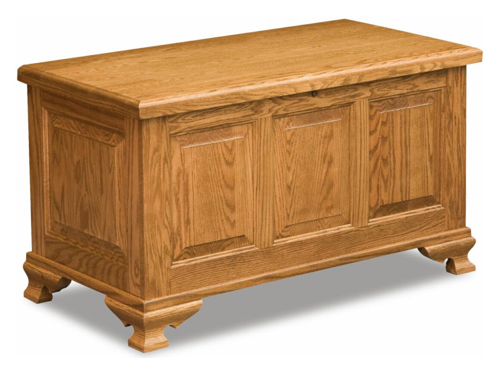 Triple Raised Panel Cedar Chest Trunk