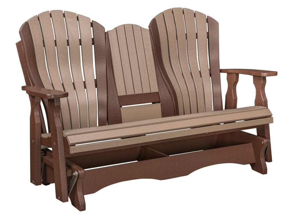 Amish Furniture of NE 5’ Bentback Glider With Console