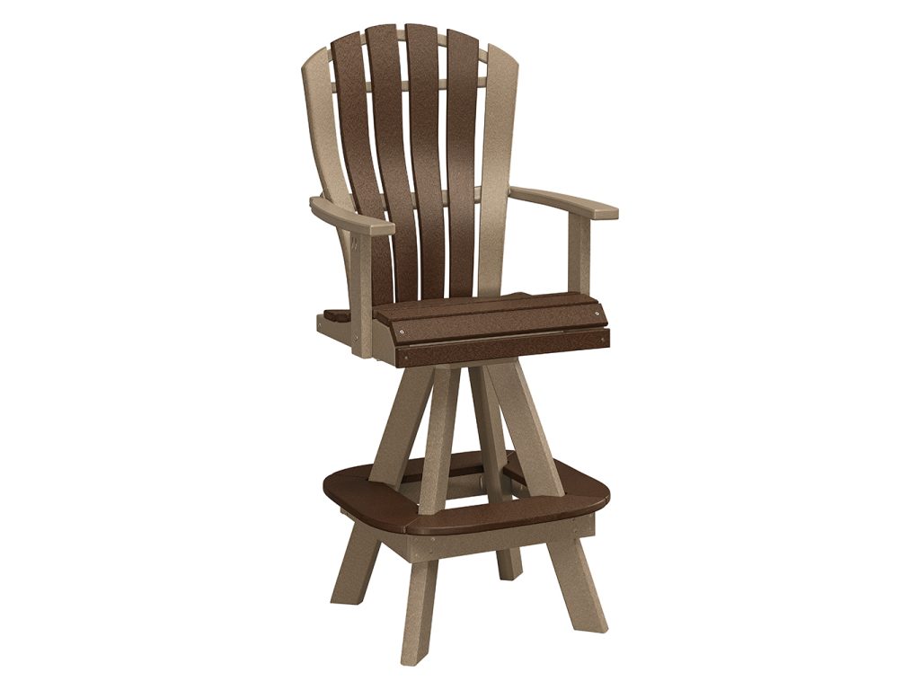 Amish Furniture of NE Bentback Swivel Dining Bar Chair