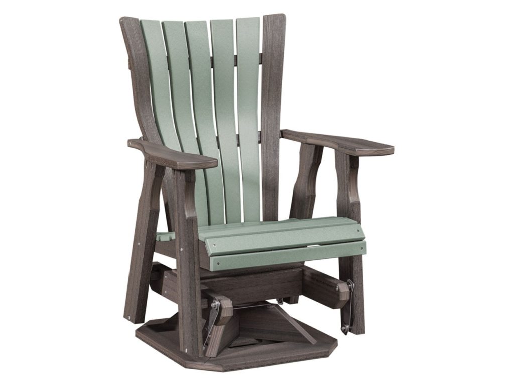 Amish Furniture of NE Bentback Swivel Glider – Straight Top