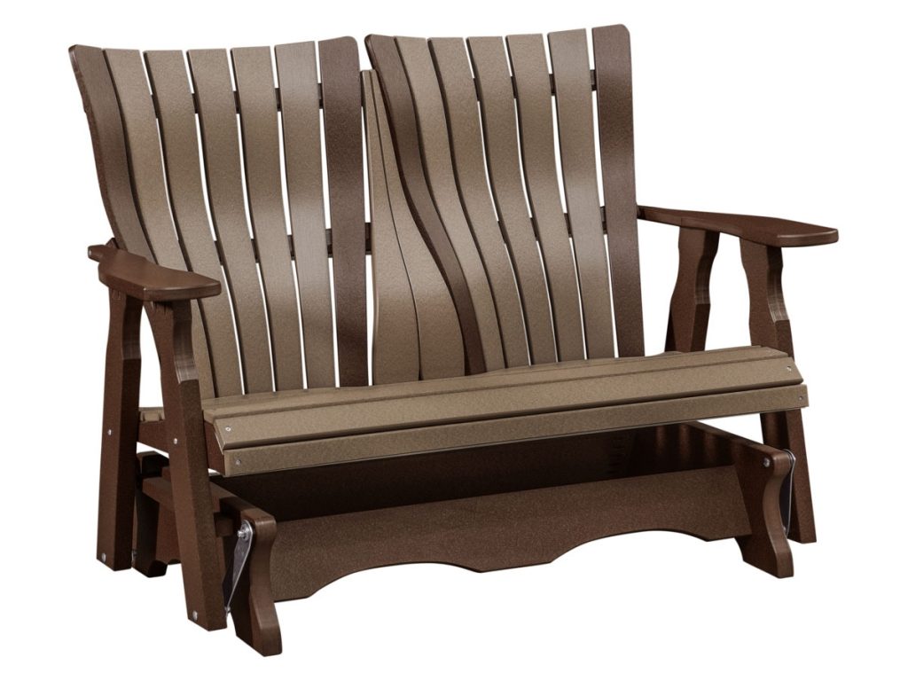 Amish Furniture of NE 4′ Bentback Glider – Straight Top