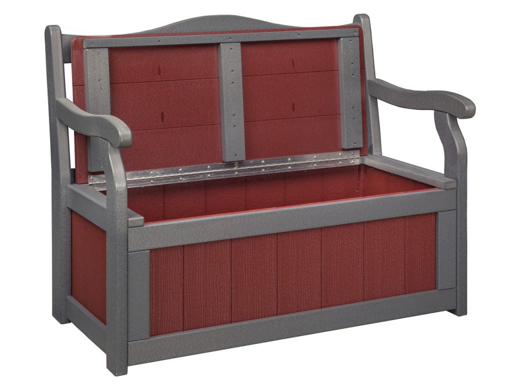 Amish Furniture of NE 4’ Garden Bench With Storage, alternate view