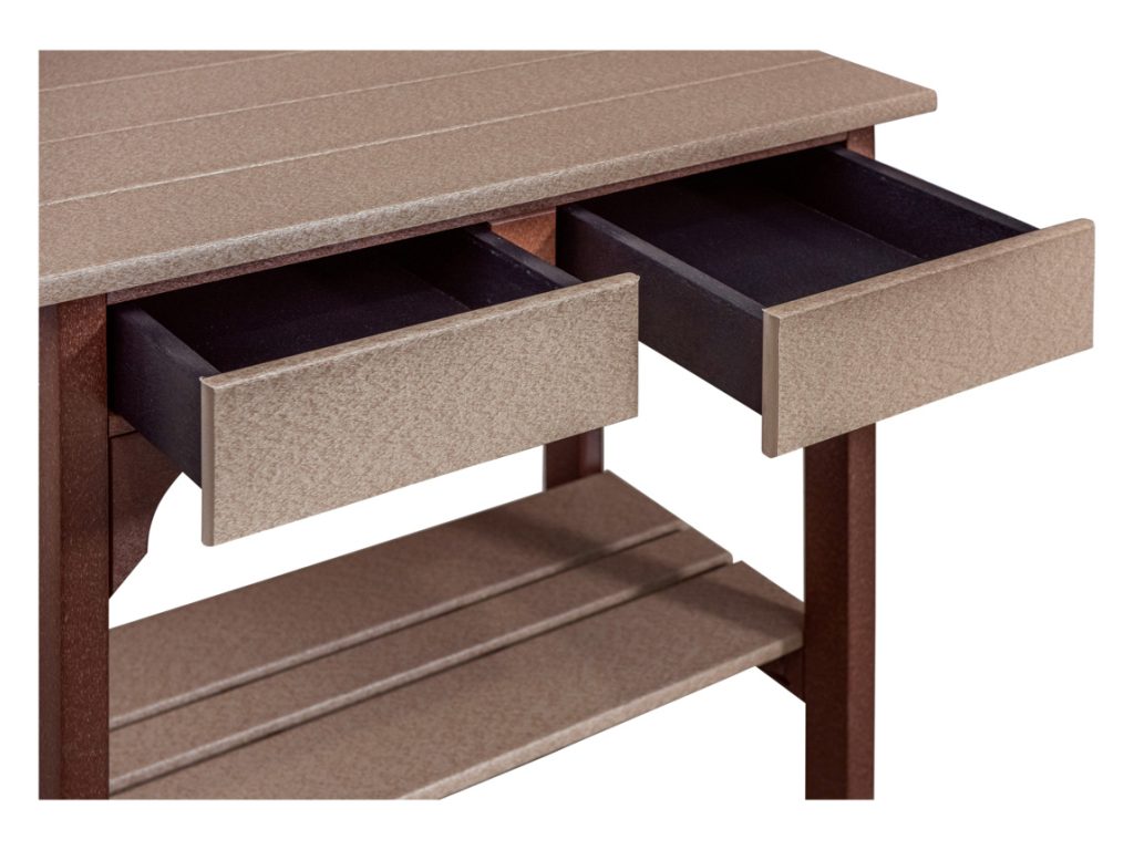 Grill Table With Drawers, alternate view