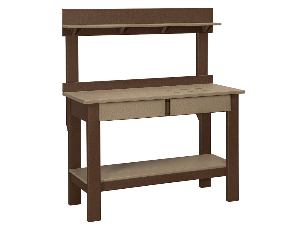 Amish Furniture of NE Potting Bench With Drawers