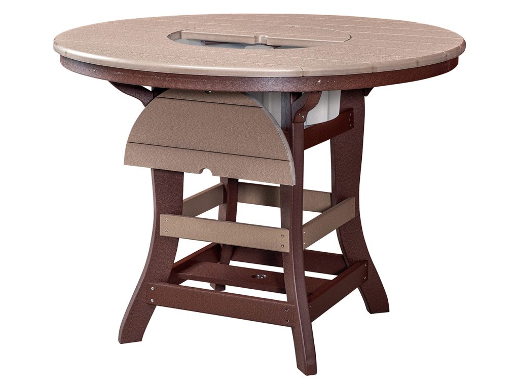 Amish Furniture of NE Round Counter Table With Ice Bowl