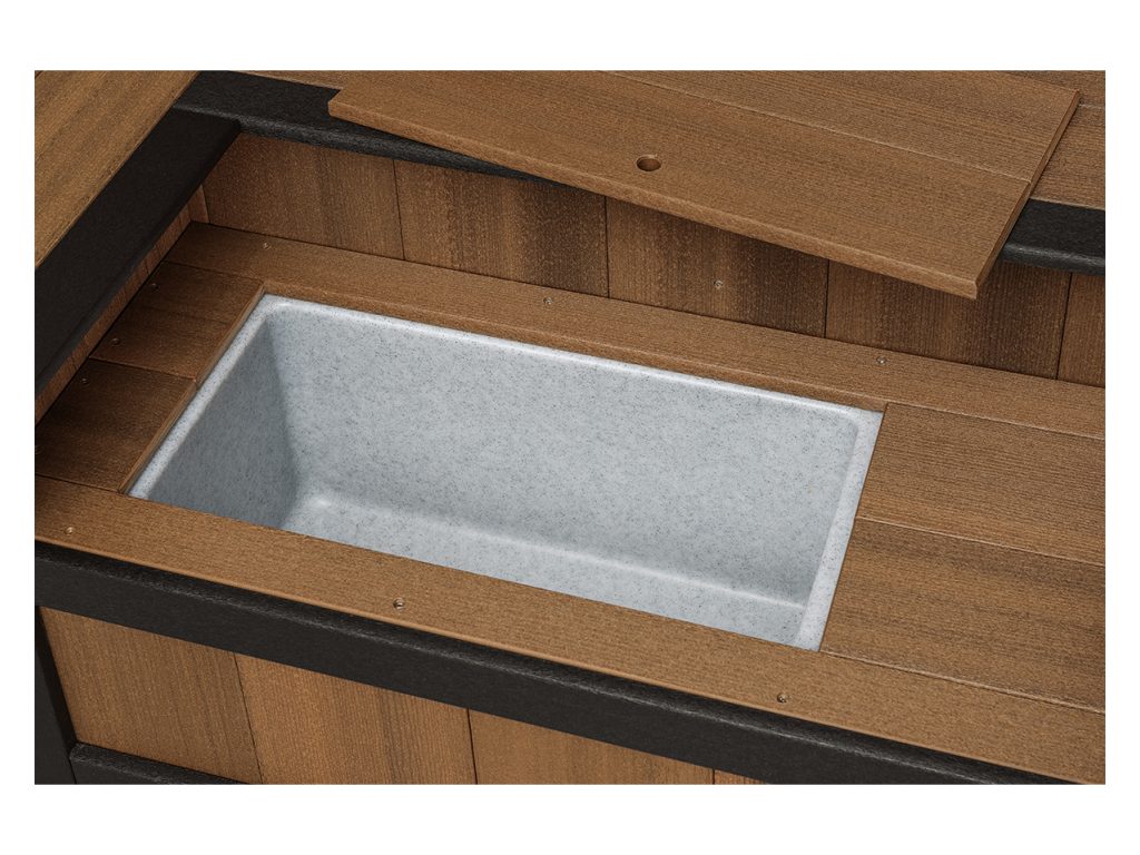 Amish Furniture of NE Serving Bar/Island With Cooler Option Accessory, alternate view