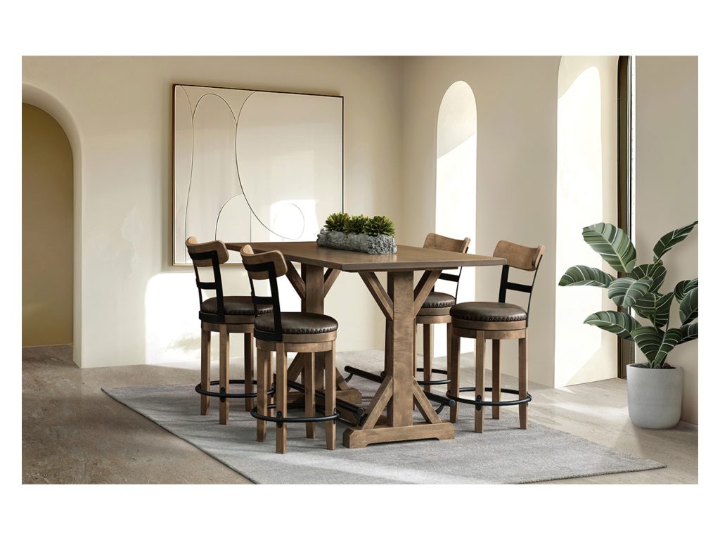 Amish Furniture of NE Fenway Trestle Pub Table, alternate view