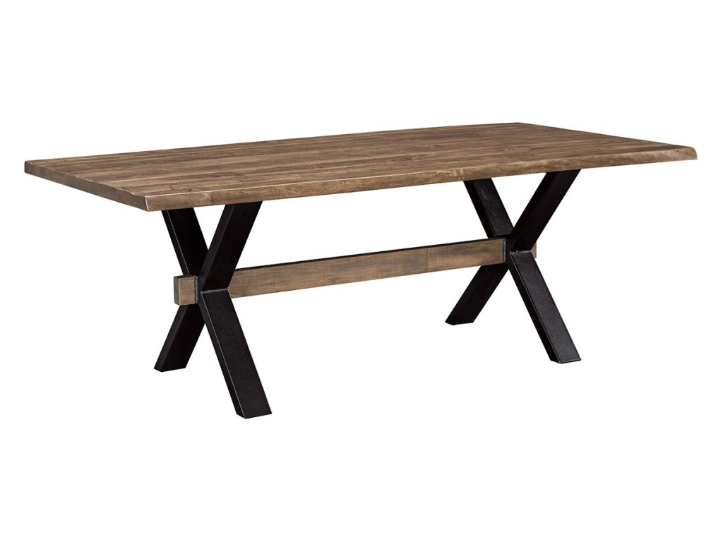 Live Edge Rough Sawn Table With El Dorado Base Table Base