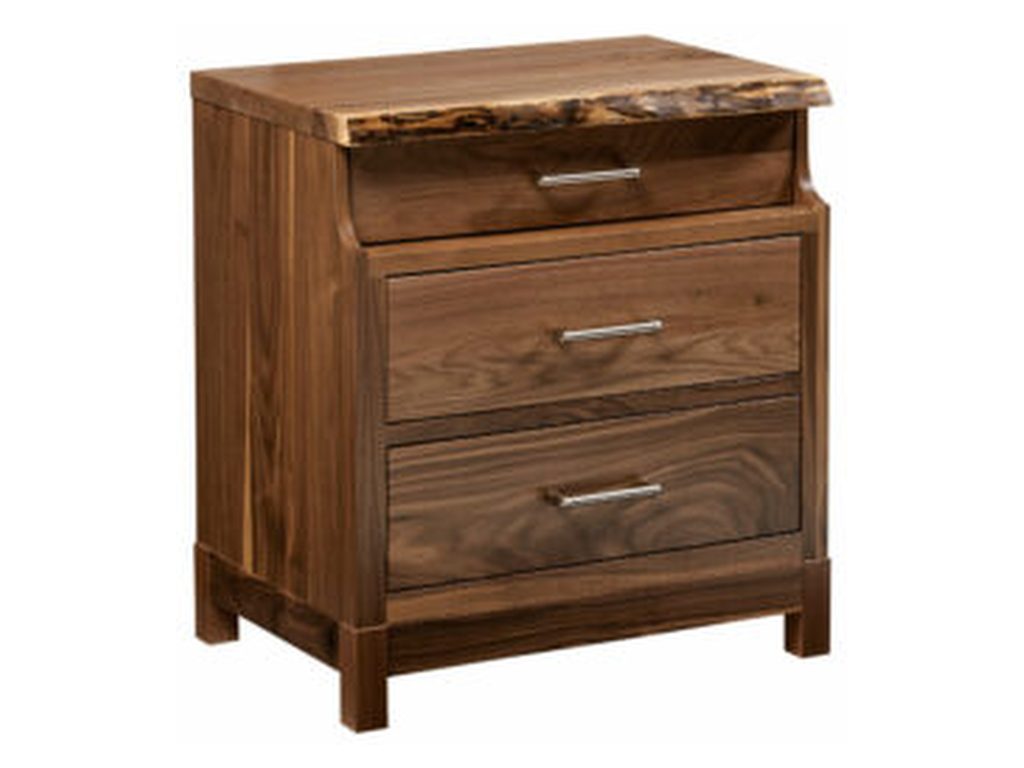Amish Furniture of NE Westmere 3 Drawer Nightstand, alternate view