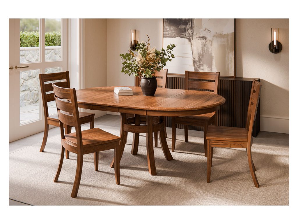 Amish Furniture of NE Kalispell Pedestal Table, alternate view