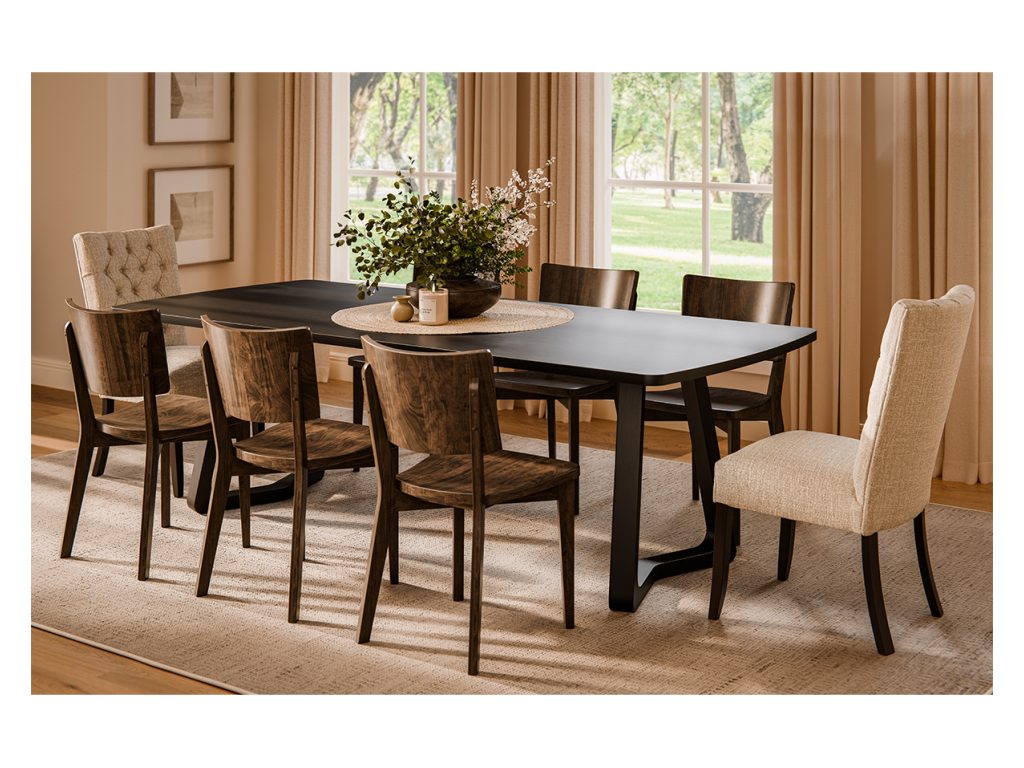 Amish Furniture of NE Vandalia Trestle Table, alternate view